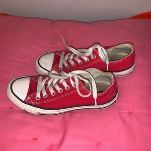 Red low top Converse